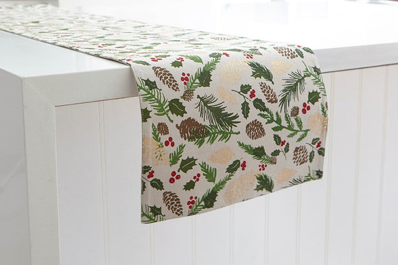 Table Runner - Winter Forest Natural