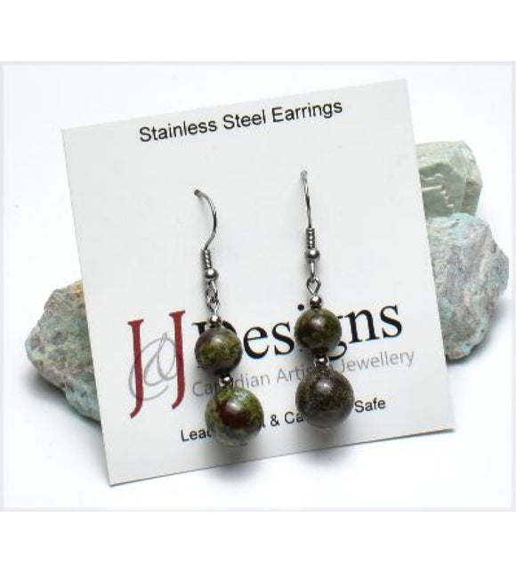 Earrings - Jasper Two Stone