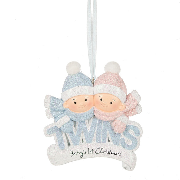 Ornament - Baby's 1st Christmas Twins (Boy and Girl)