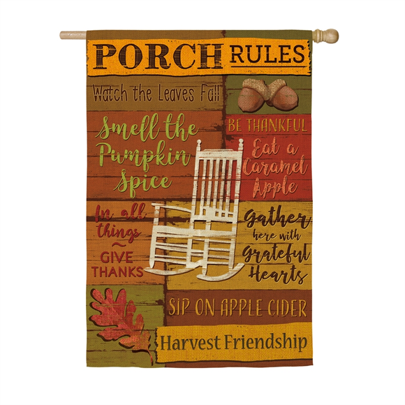 Flag - Porch Rules (Autumn)