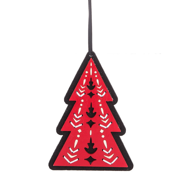 Ornament - Tree Red and Black