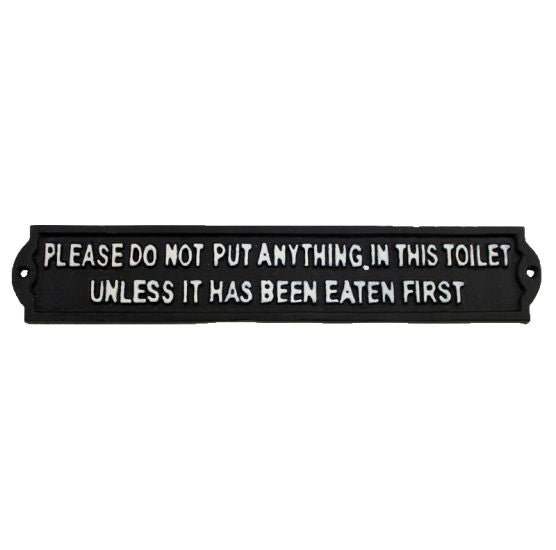 Plaque - Please Do Not Put Anything in This Toilet