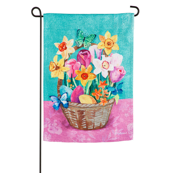 Garden Flag - Easter Basket Garden