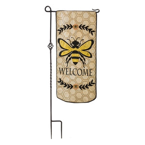 Textile Flag - Bee Welcome
