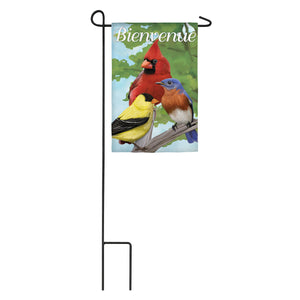 Garden Flag - Bienvenue Bird Trio