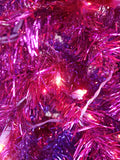 Artificial Tree - Tiffany Tinsel Purple Lit 4’