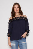 Top - Off Shoulder with Embroidery
