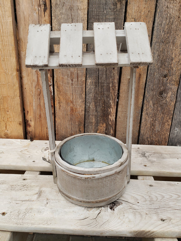 Well Planter Wood With Tin Insert