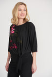 Top - Floral Print with Front Tie Detail