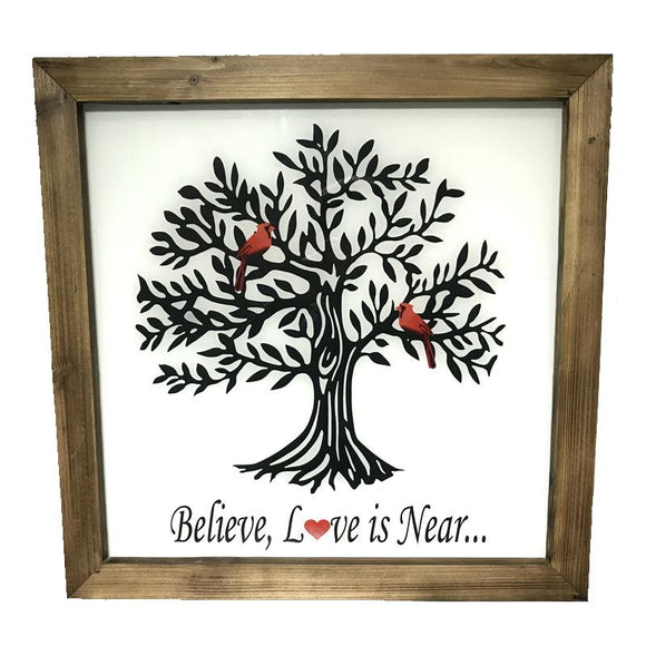 Wall Art - Cardinal Believe Love is Near
