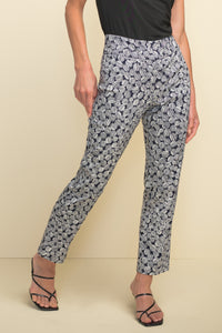 Crop Pant - Navy and White with Circle Print