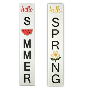 Reversible Porch Sign - Hello Spring/Summer