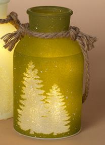 Glass Jar - Lit (Green)