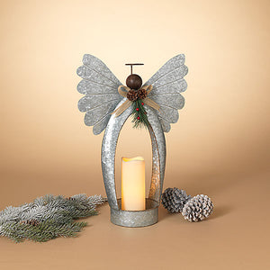 Angel Candleholder - Pine & Berry Accents