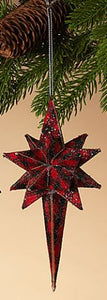 Ornament - Paper Star Plaid (Long)
