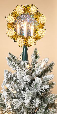 Tree Topper - Tinsel Round (Gold)