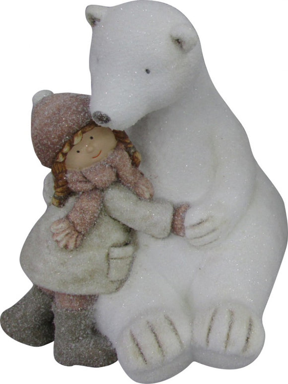 Polar Bear Decor - With Child (Girl)