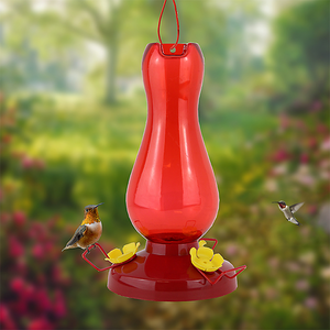 Hummingbird Feeder - Ruby Red Plastic