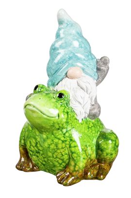 Garden Gnome - On Frog