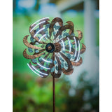 Wind Spinner - Solar Copper and Blue Patina Swirl