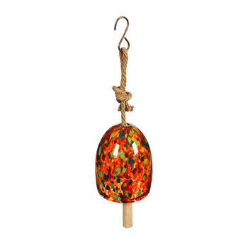 Bell Chime - Art Glass Speckle (Orange)