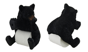 Toilet Paper Holder - Black Bear