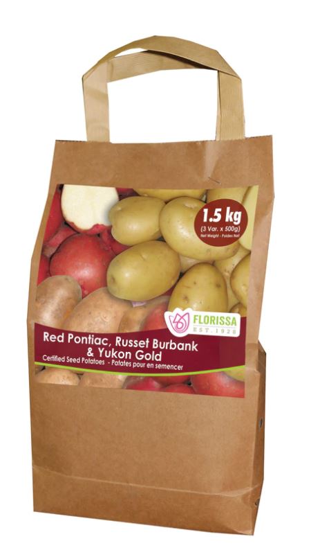 Potatoes - Red Pontiac, Russet Burbank & Yukon Gold Mixed Pack (Seed potatoes)