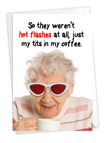 Birthday Card - Tits in Coffee