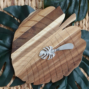 Serving Board & Spreader - Palm Leaf
