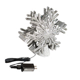 Tree Topper - Silver Glitter Snowflake with LED Projection