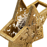 Tree Topper - Gold Glitter Star LED with Projection