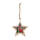 Ornament - Wooden Star LED