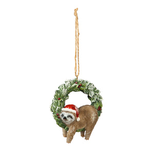 Ornament - Sloth on Wreath