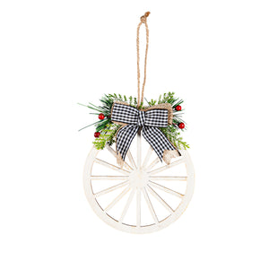 Ornament - Wagon Wheel (White)