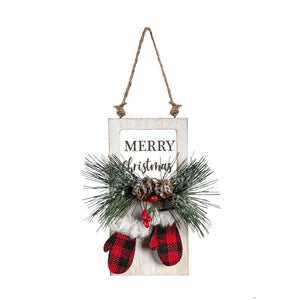 Ornament - Door Merry Christmas (White)