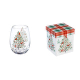 Wine Glass Stemless - Christmas Heritage