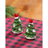 Salt and Pepper Shakers - Christmas Tree with Cardinal