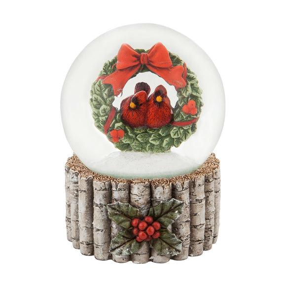 Water Globe - Cardinal and Wreath