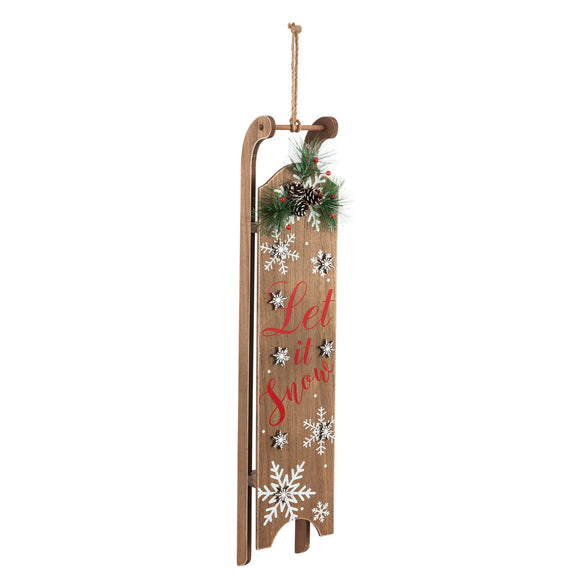 Wall Decor - Sled Let It Snow