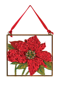 Ornament - Red Poinsettia