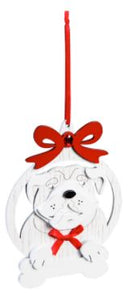 Ornament - Dog with Red Bow