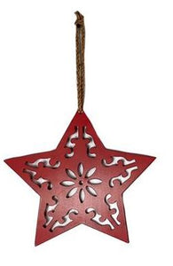 Ornament - Metal Star (Red)