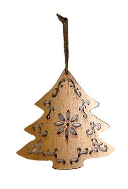 Ornament - Metal Tree (Gold)