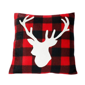 Pillow - Buffalo Plaid Deer