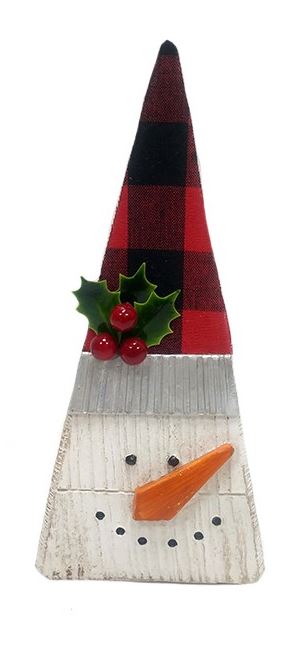 Snowman - Triangle Head (Red/Black Plaid)