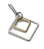 Necklace - Gold and Silver Squares