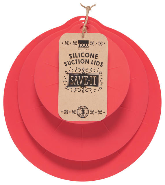 Suction Lids - Silicone Red