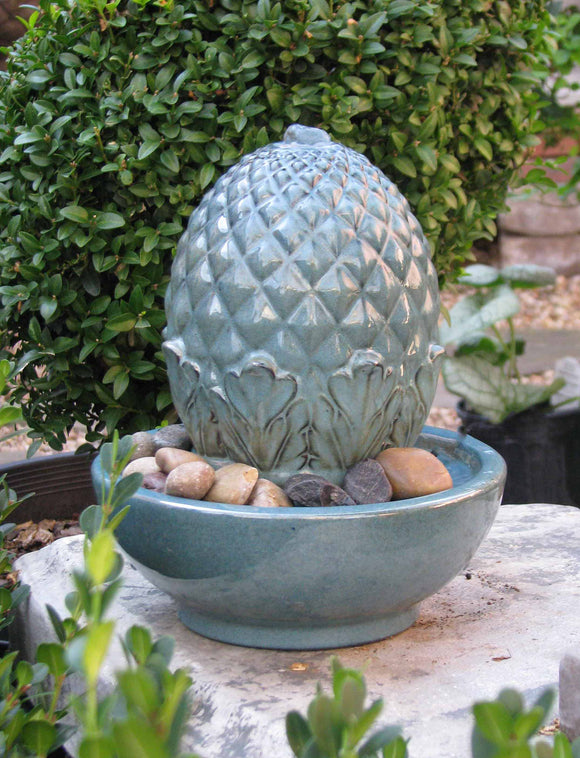 Tabletop Fountain - Pineapple Aqua Blue