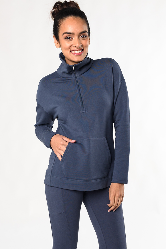 Sweater - Half-Zip Trisha (Anchor Blue)
