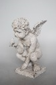 Angel Statuary - Squatting with Bird